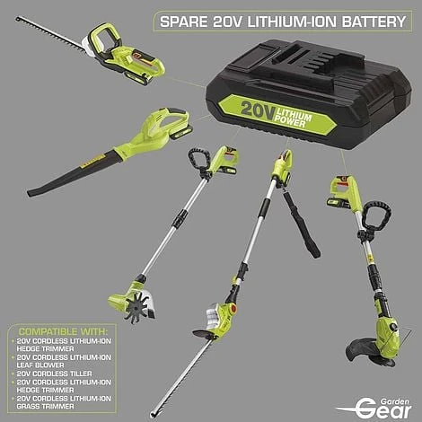 Garden Gear 20V Cordless Lithium-ion Telescopic Hedge Trimmer - Image 9